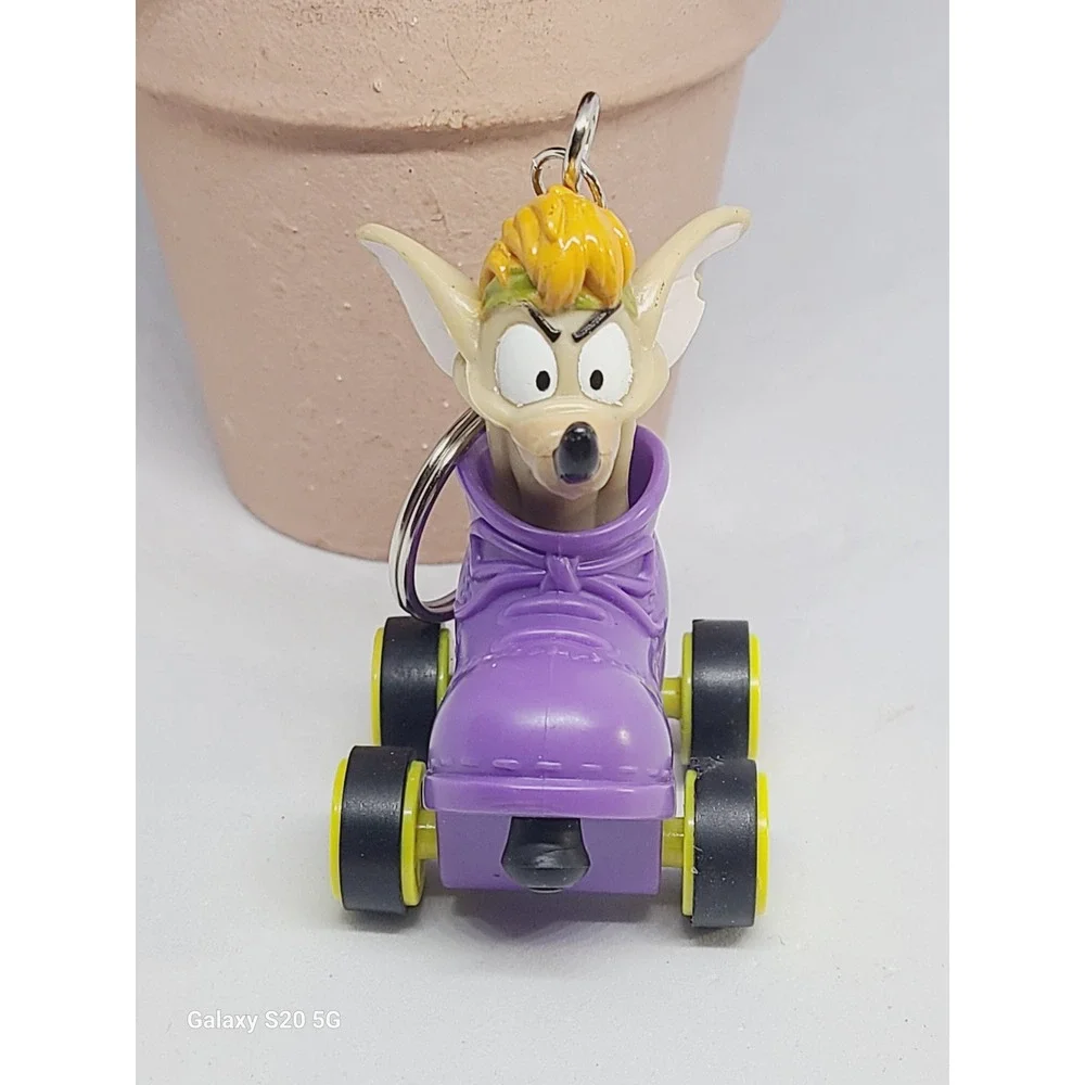Disney Speedy Racer‎ Character Keychain Purple Roller Skate Collectible Vintage